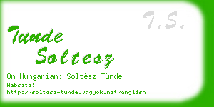 tunde soltesz business card