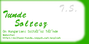 tunde soltesz business card